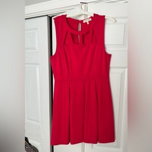 Red fit and flare dress
